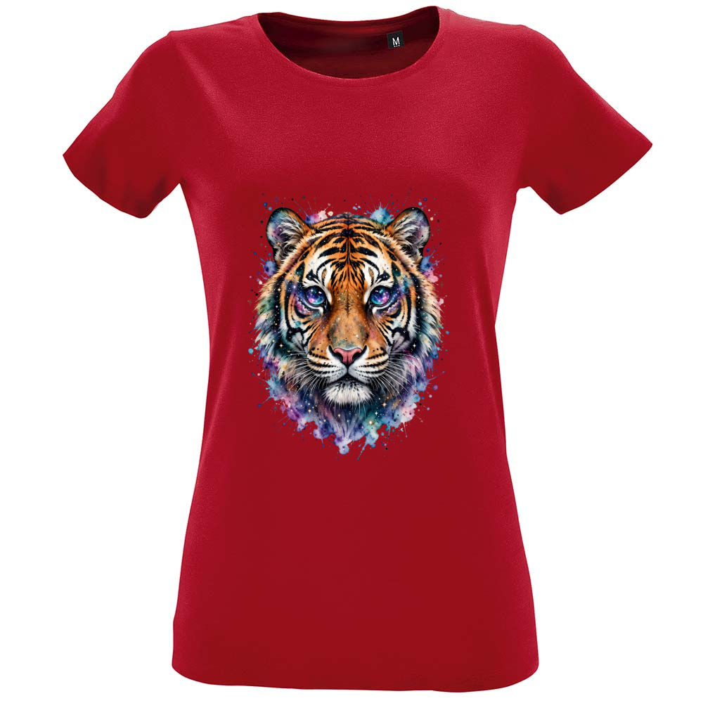 T-Shirt Women Fit Tiger Galaxy
