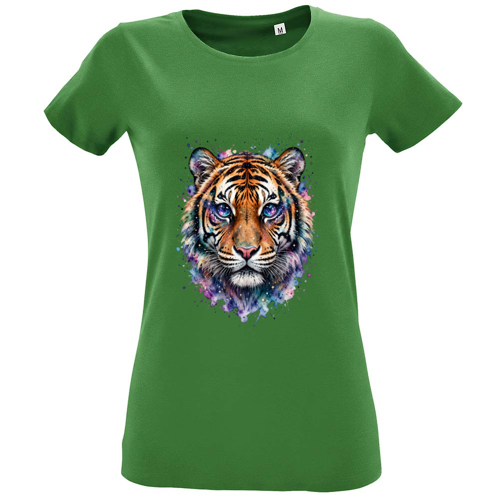 T-Shirt Women Fit Tiger Galaxy