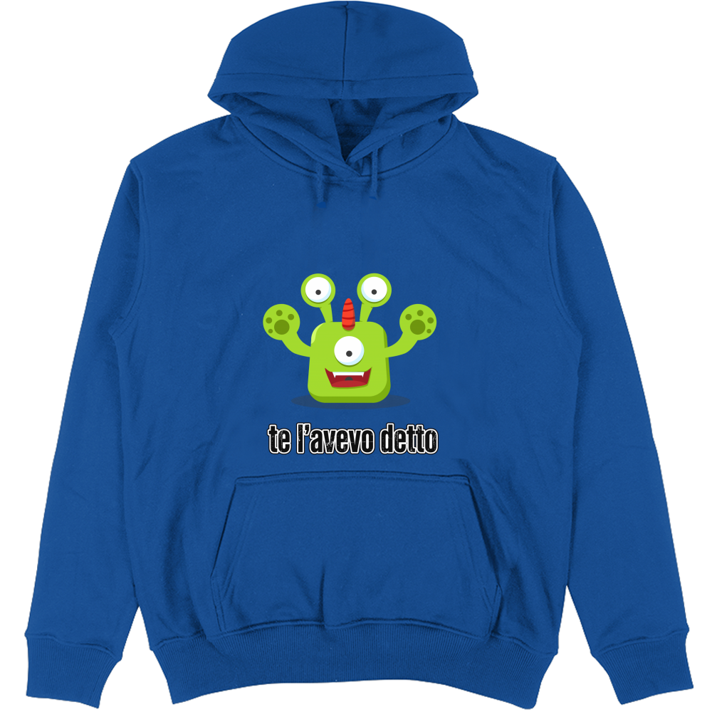 Felpa Unisex con Cappuccio Mostriciattolo