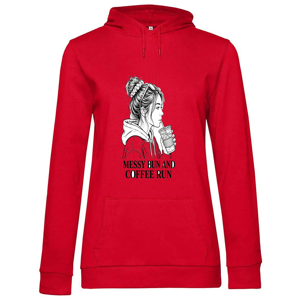 Hoodie Premium Women Coffee run