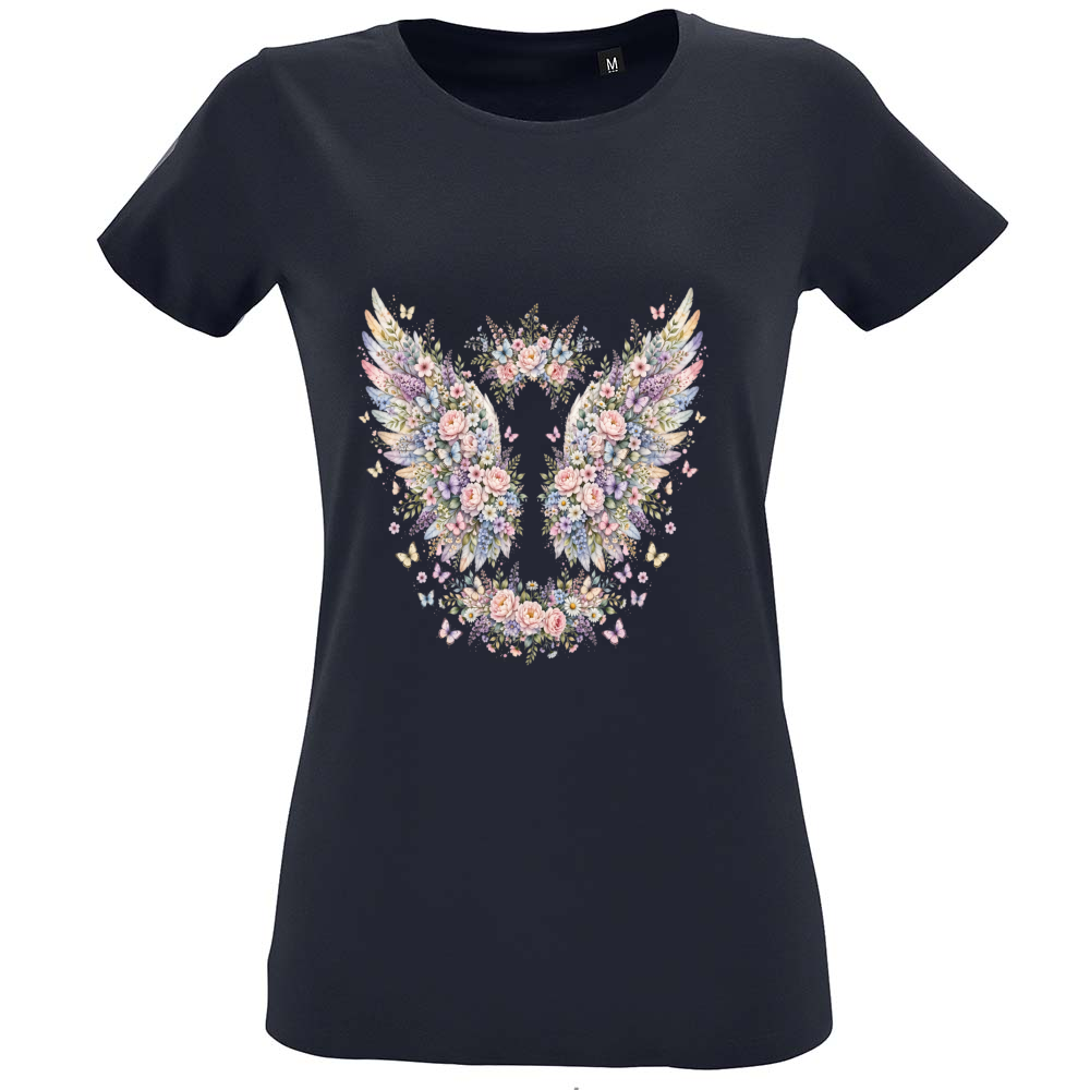 T-Shirt Women Fit Angel Flowers