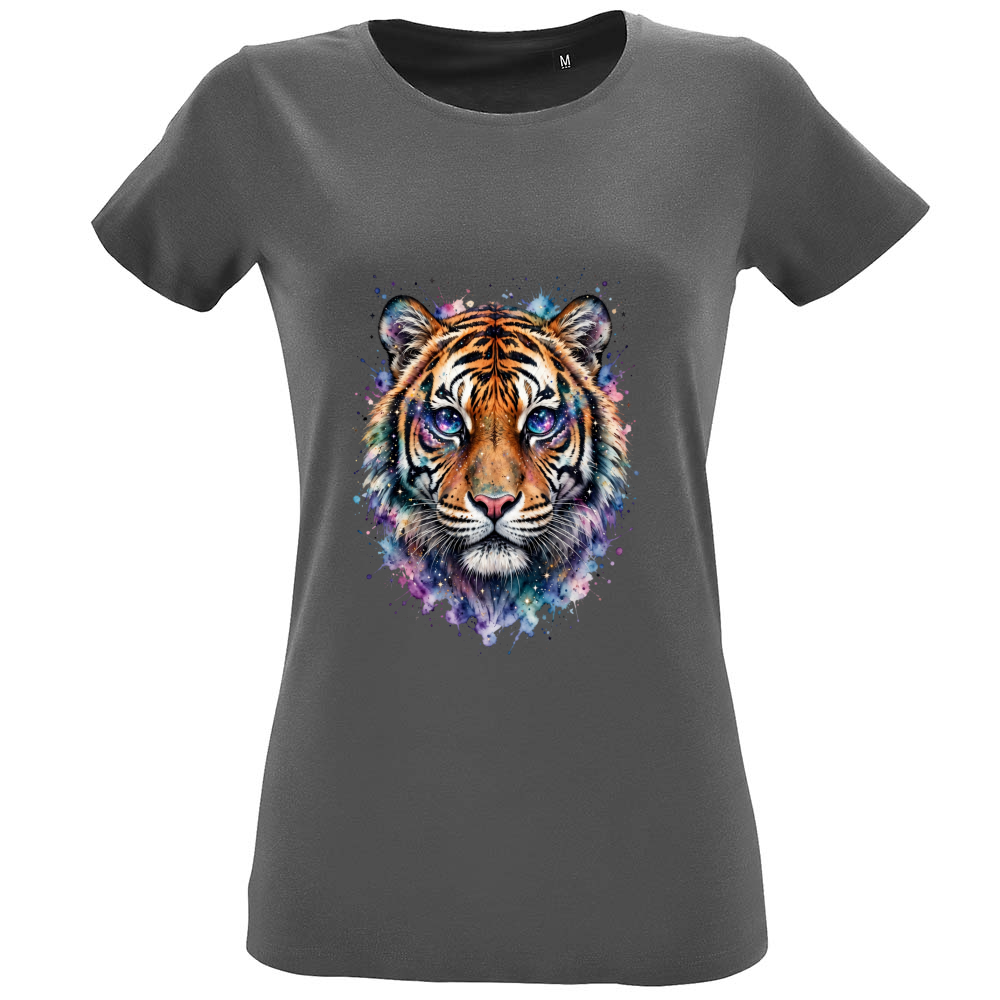 T-Shirt Women Fit Tiger Galaxy