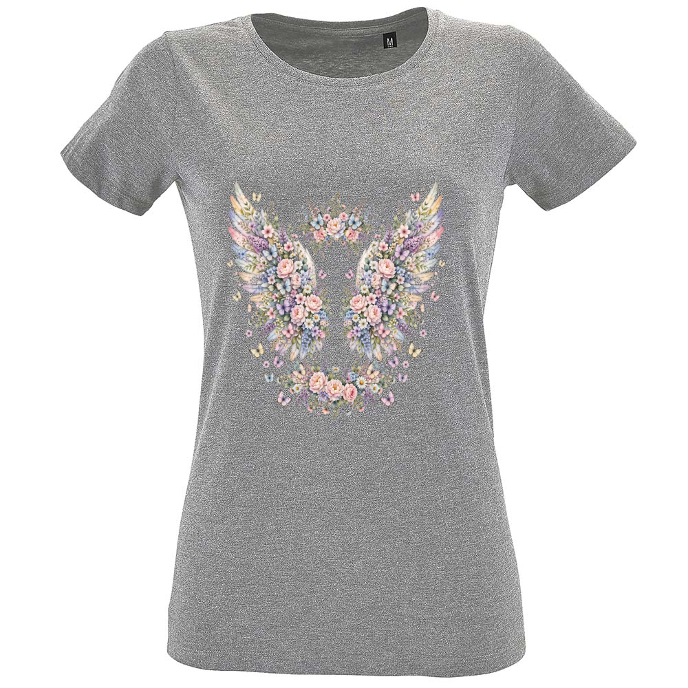 T-Shirt Women Fit Angel Flowers