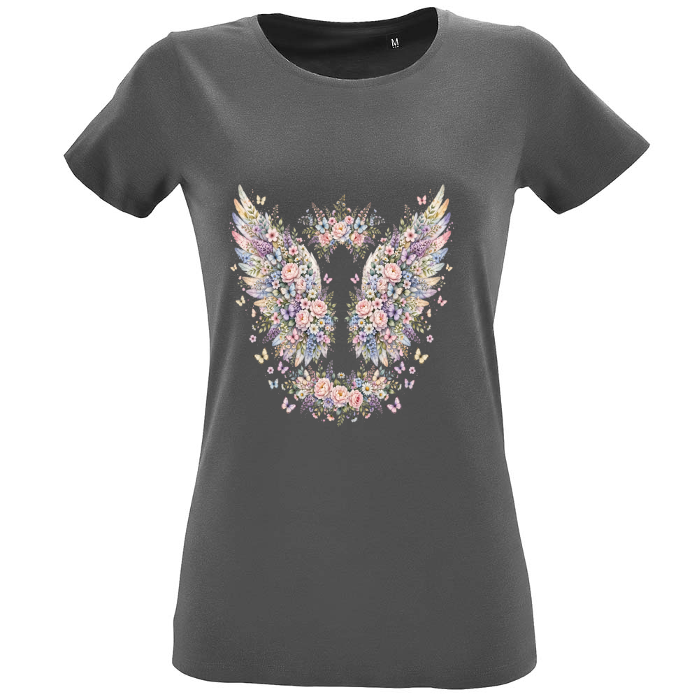 T-Shirt Women Fit Angel Flowers
