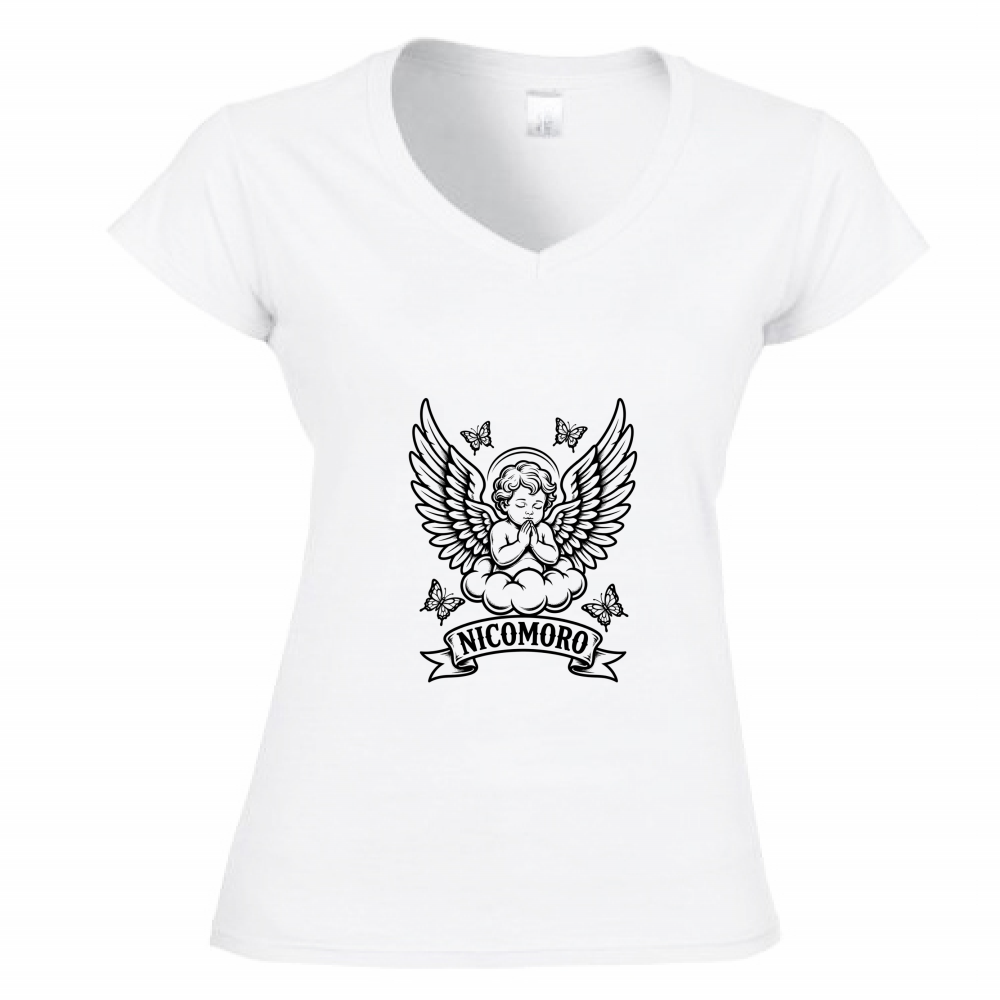 T-Shirt Donna Scollo V Angels