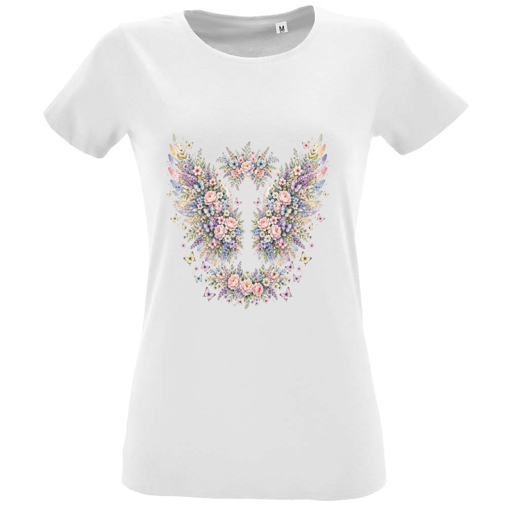 T-Shirt Women Fit Angel Flowers