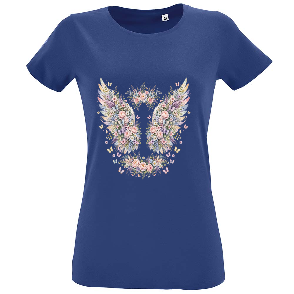T-Shirt Women Fit Angel Flowers