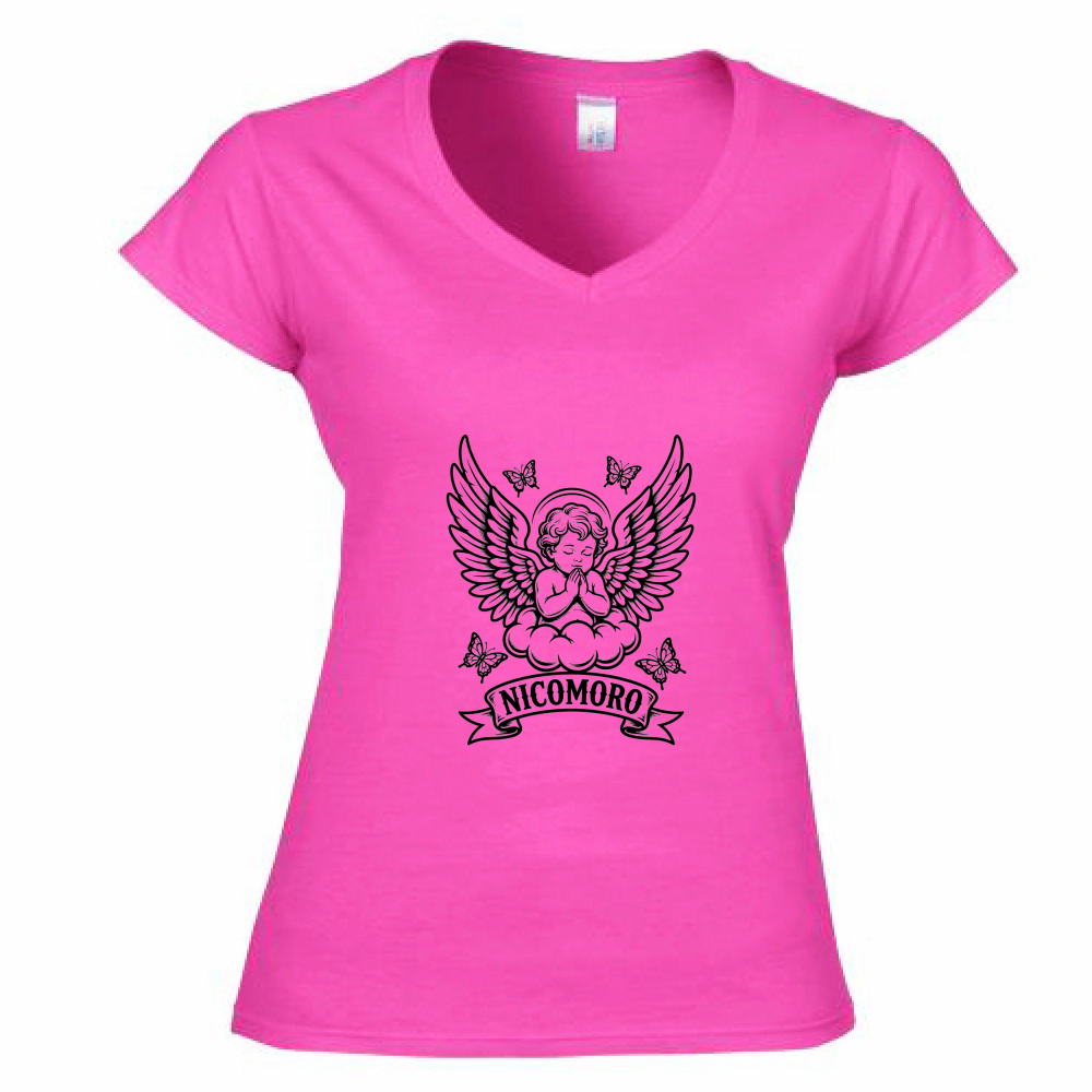 T-Shirt Donna Scollo V Angels