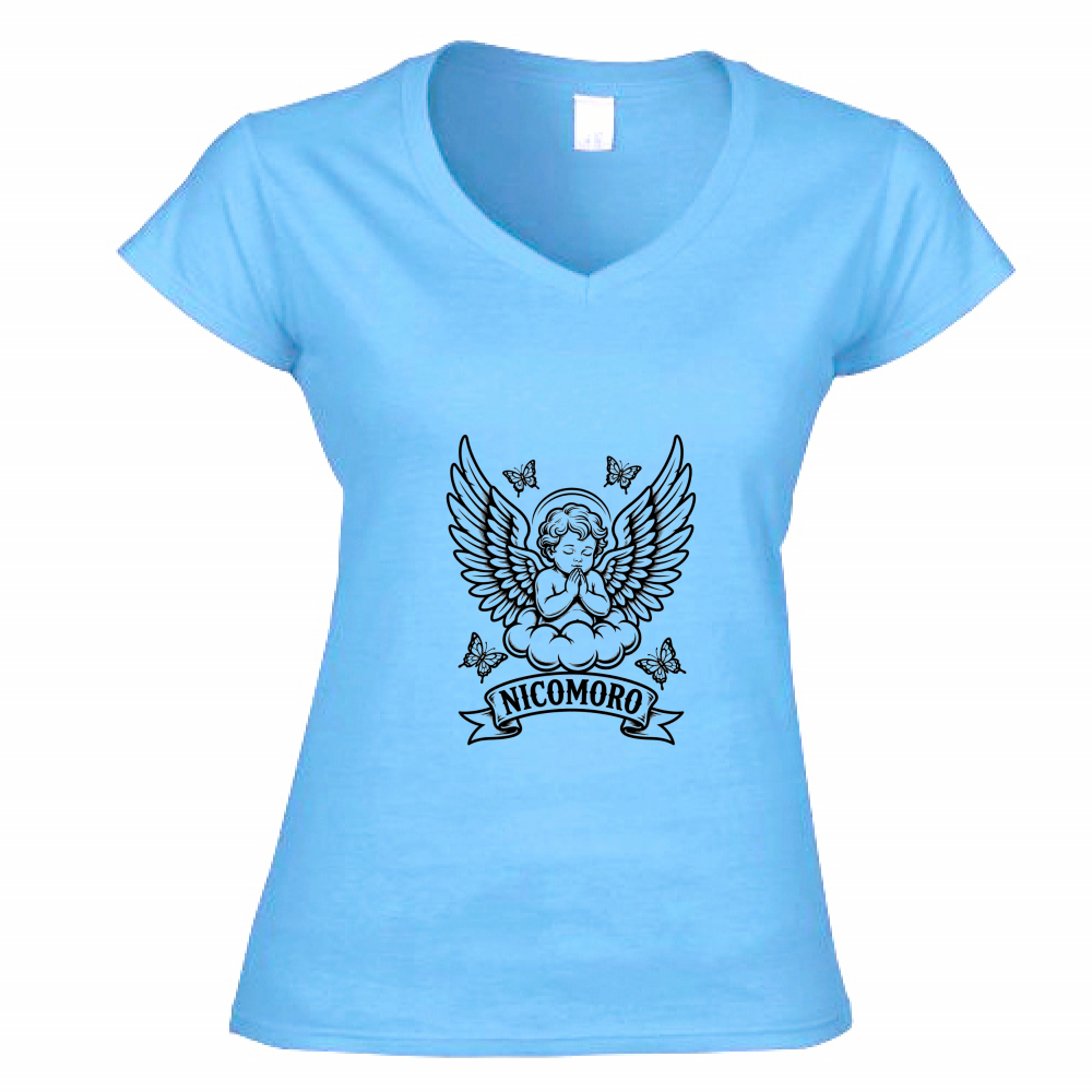 T-Shirt Donna Scollo V Angels