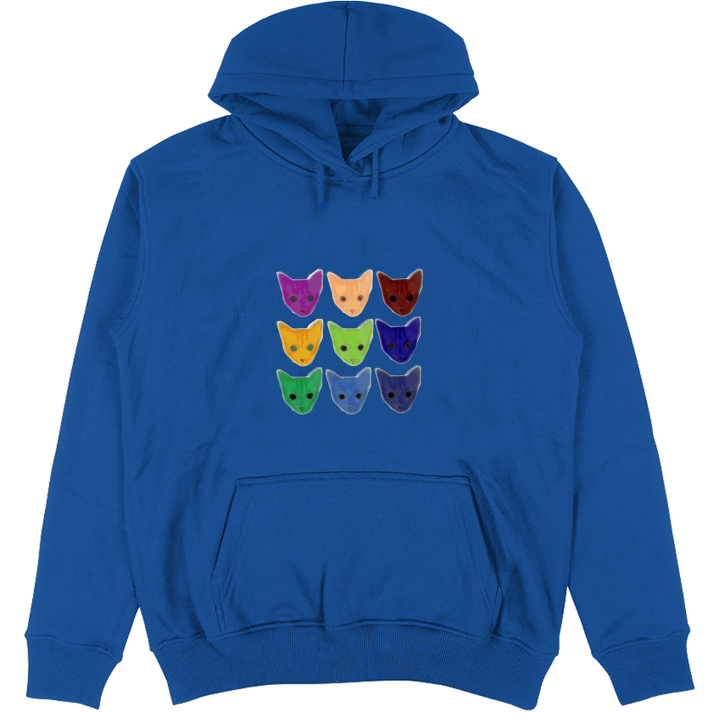 Felpa Unisex con Cappuccio Gatti