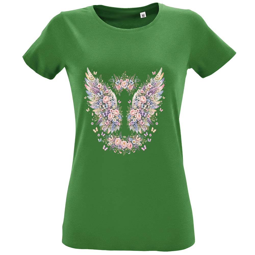 T-Shirt Women Fit Angel Flowers