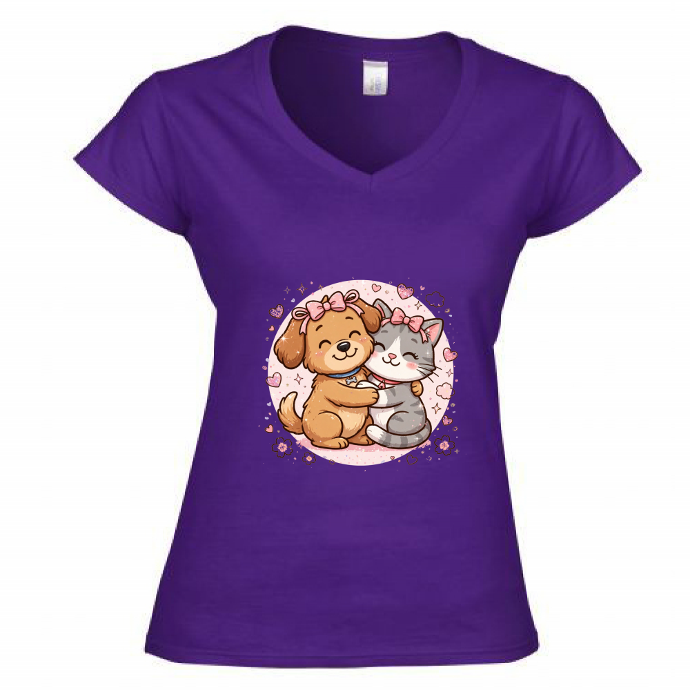 T-Shirt Donna Scollo V Amore