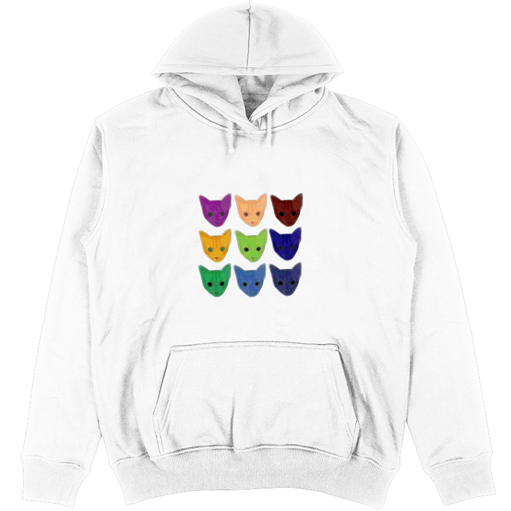Felpa Unisex con Cappuccio Gatti
