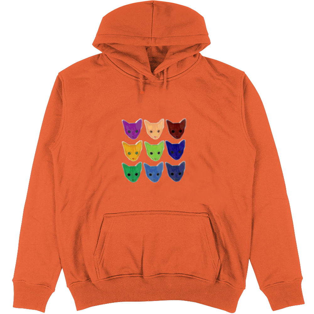 Felpa Unisex con Cappuccio Gatti