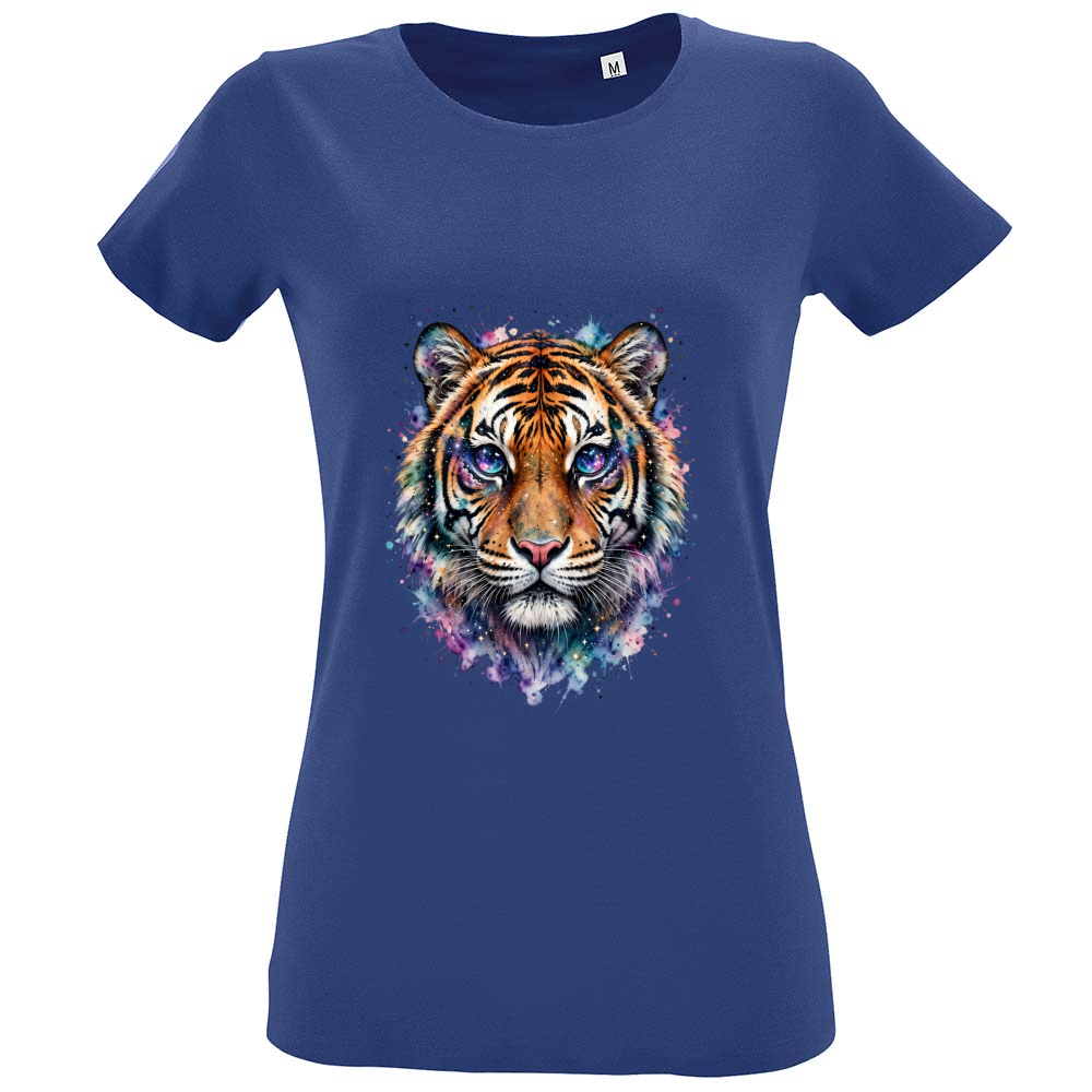 T-Shirt Women Fit Tiger Galaxy