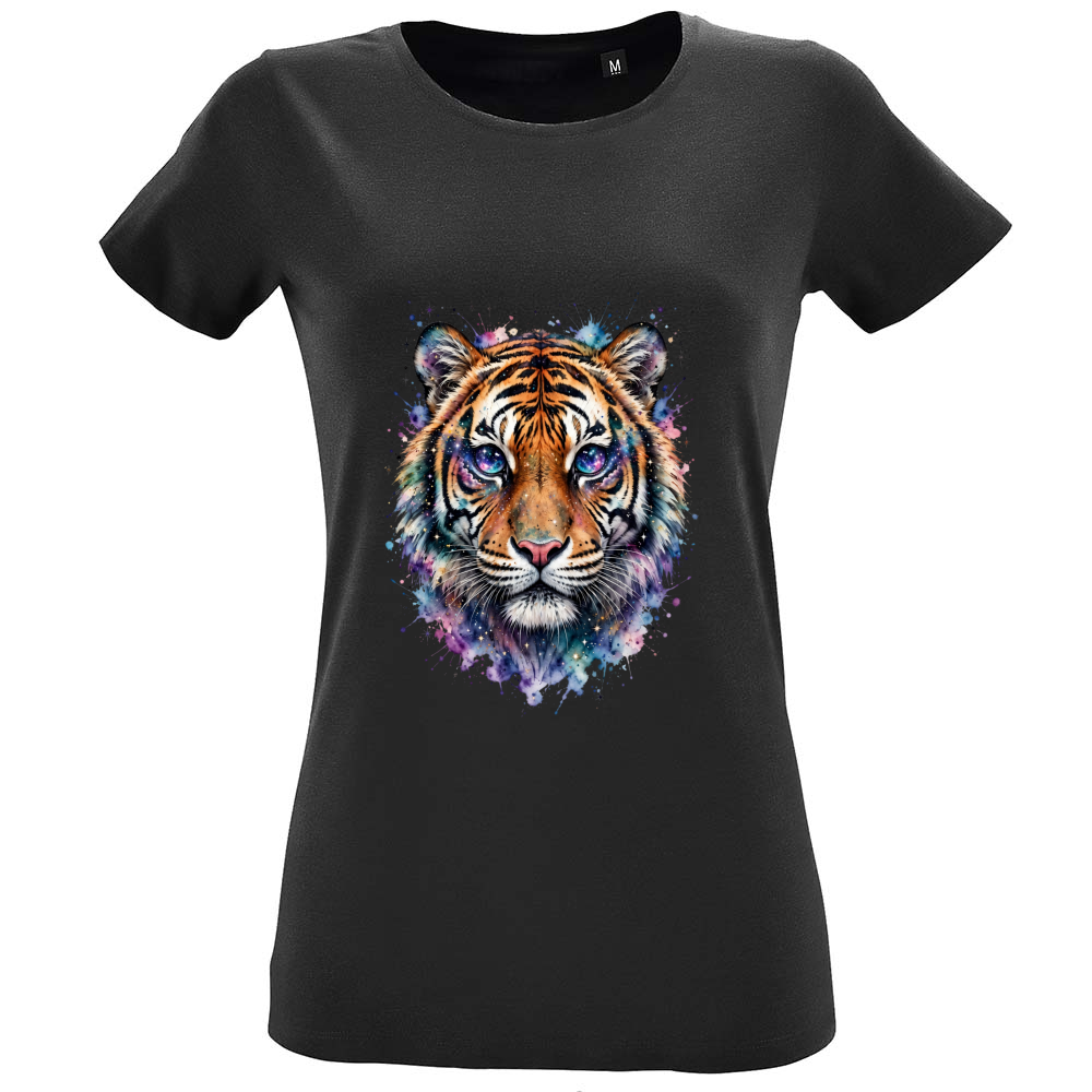 T-Shirt Women Fit Tiger Galaxy