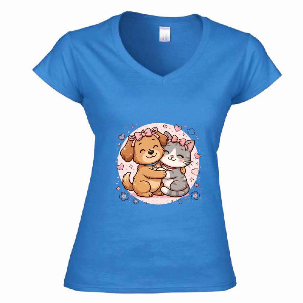 T-Shirt Donna Scollo V Amore
