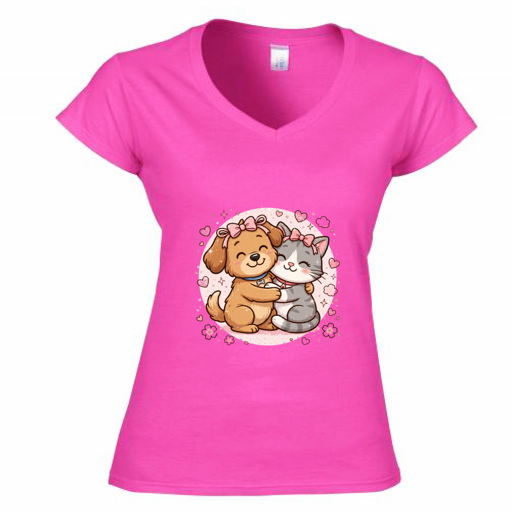 T-Shirt Donna Scollo V Amore