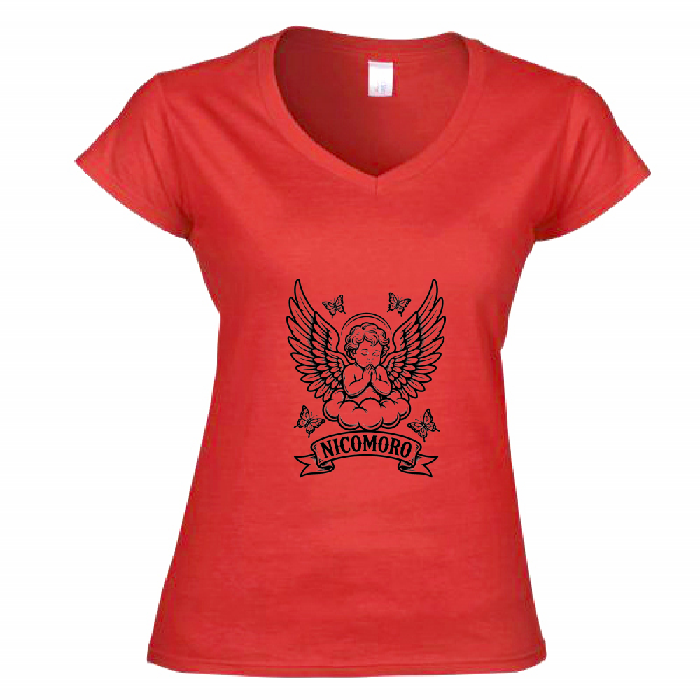 T-Shirt Donna Scollo V Angels