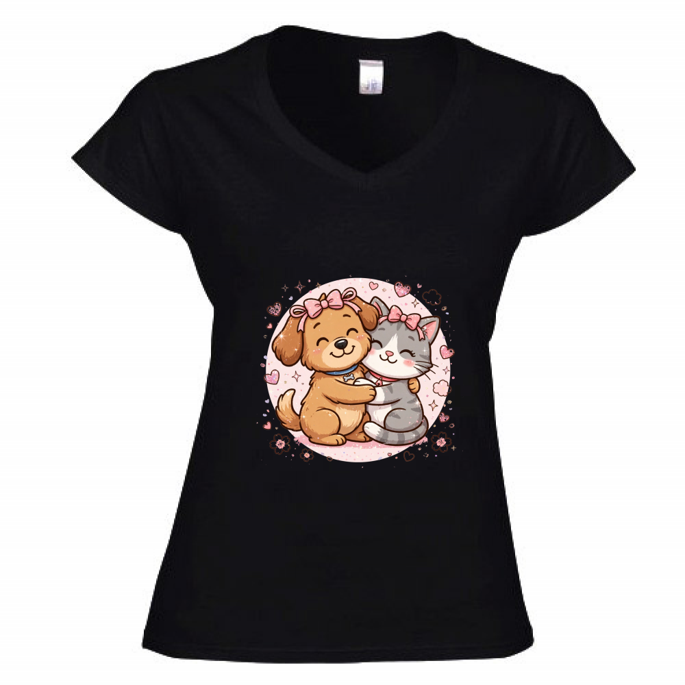 T-Shirt Donna Scollo V Amore