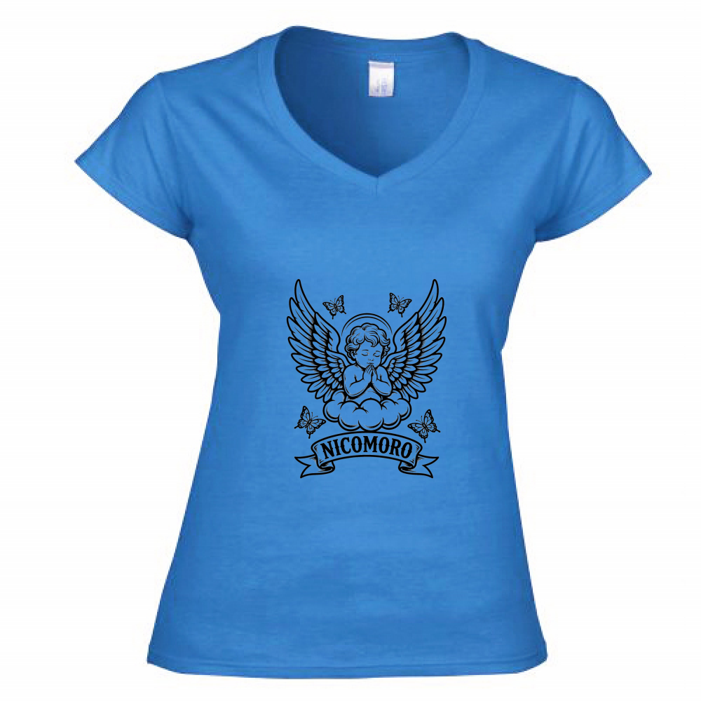 T-Shirt Donna Scollo V Angels