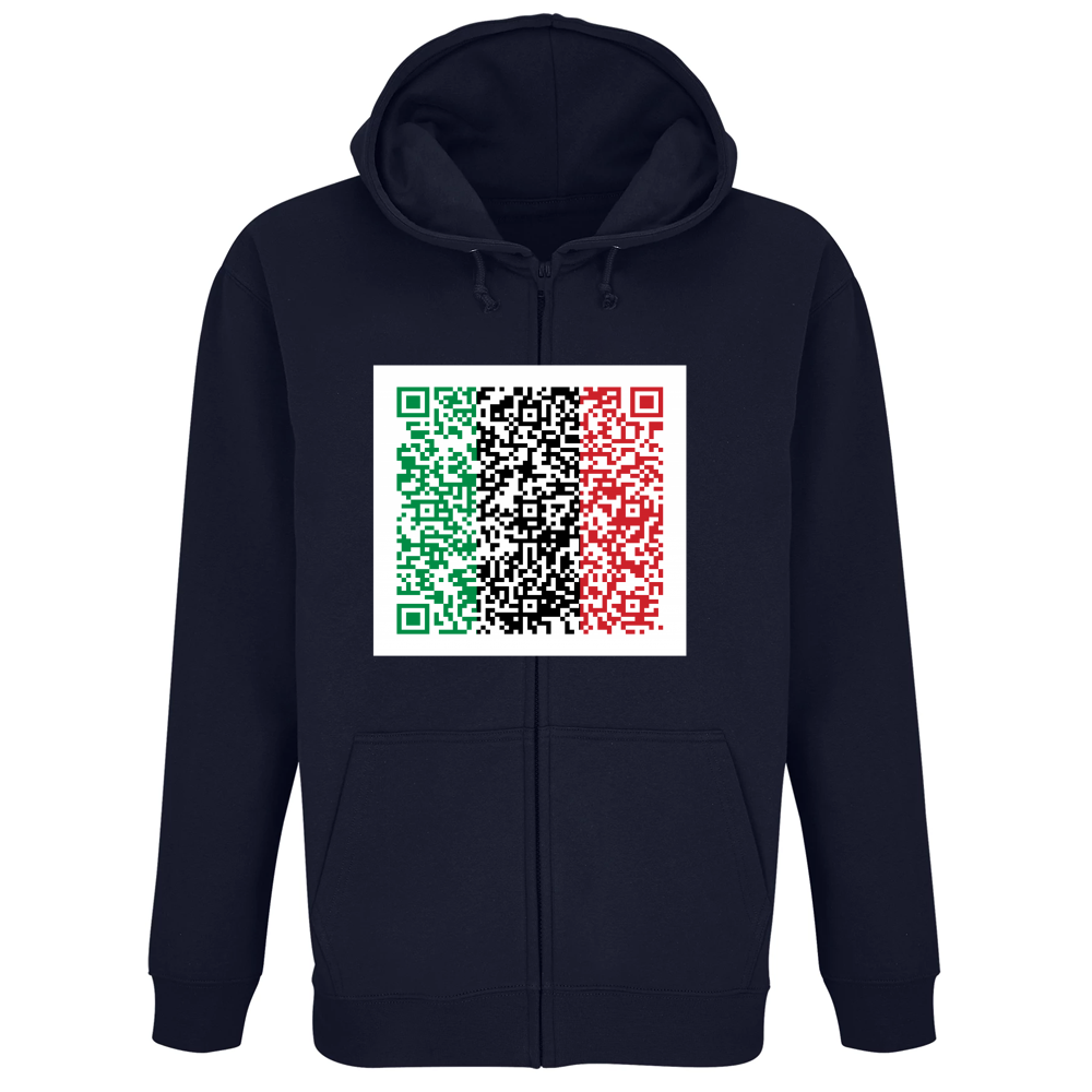 Felpa Premium Cappuccio Zip QR