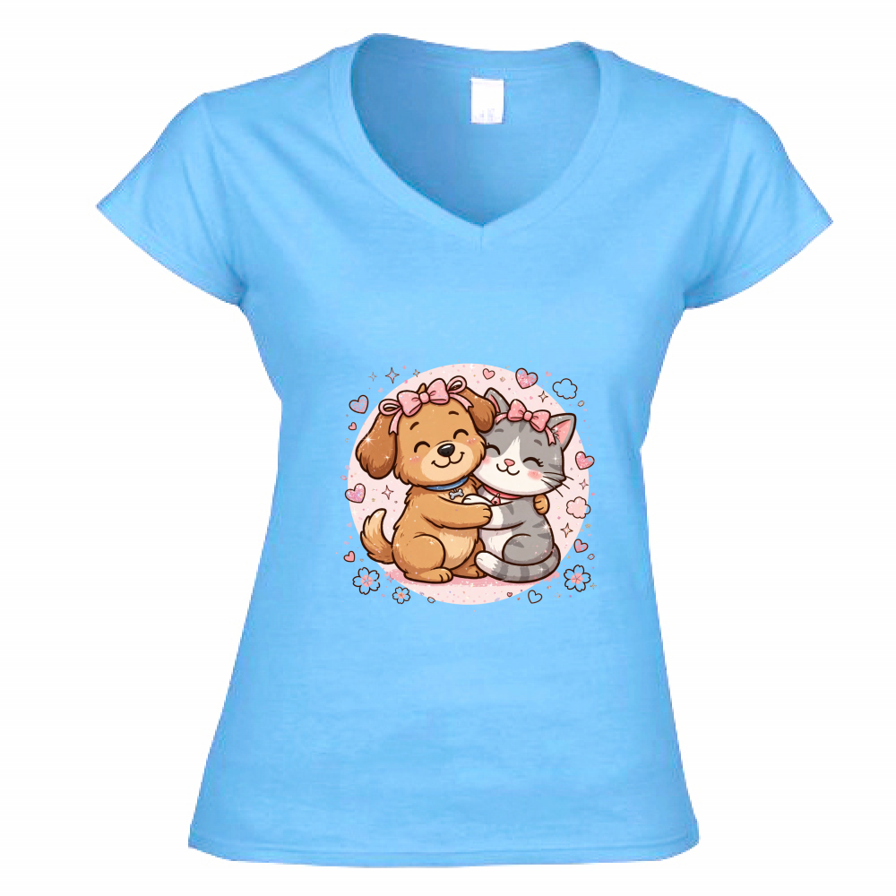 T-Shirt Donna Scollo V Amore