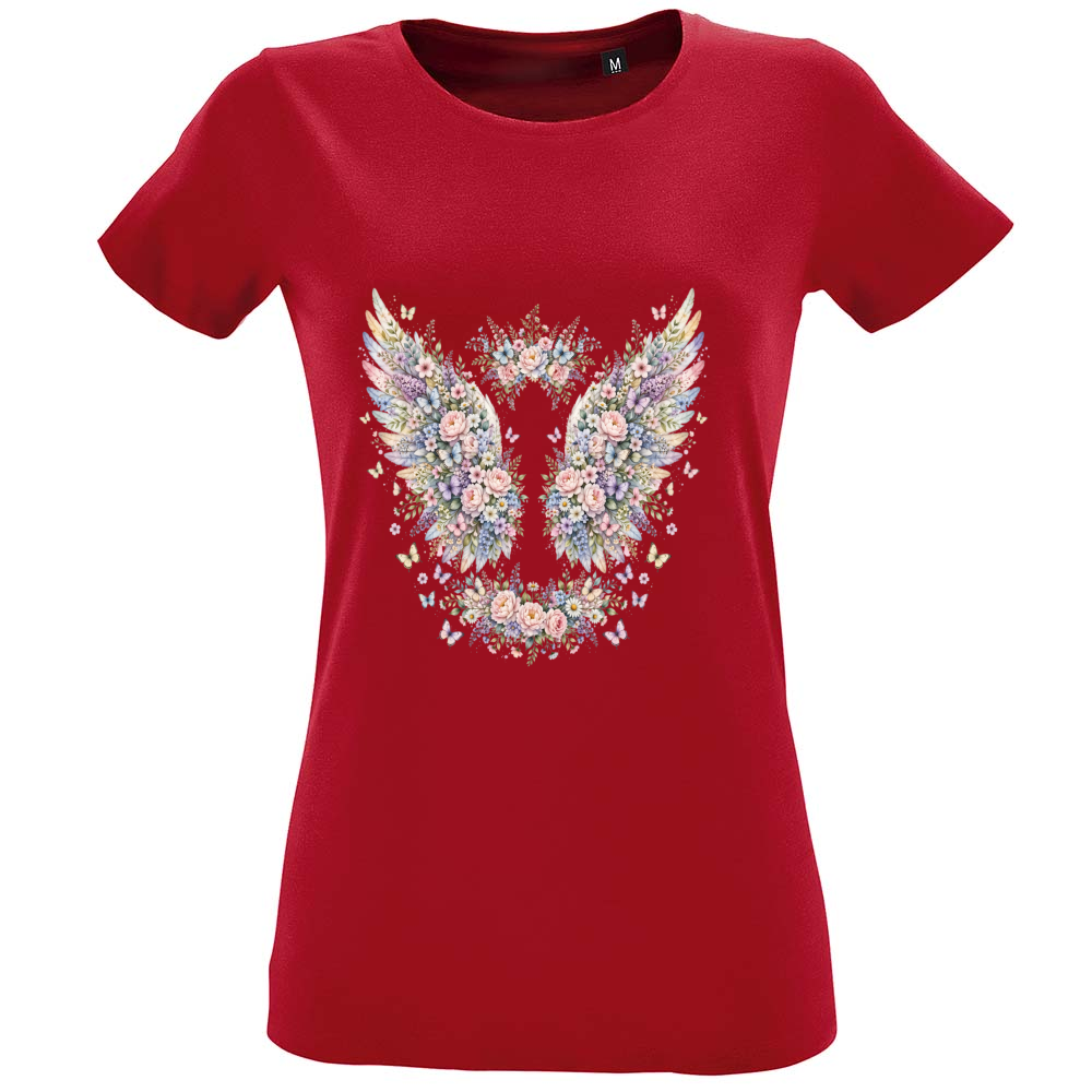 T-Shirt Women Fit Angel Flowers